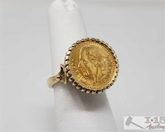 14k Gold Ring, Weighs Approx 8g
14k Gold Ring, Weighs Approx 8g, Size 5.5