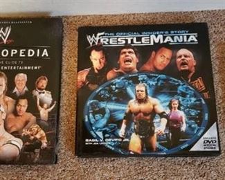 Lot of World Wrestling Books and DVDs Set