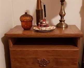 Wood 2 Drawer Nightstand ~ 24 in. x 15 in. x 25 in. ~ Contents on Top NOT Included