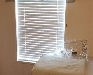 Lot of JCPenney Home Collection Queen Bedspread and 2 Valances (82 in. x 15 in.) ~ Misty Jade color