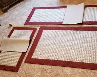Set of (5) Rubberized Back Rugs