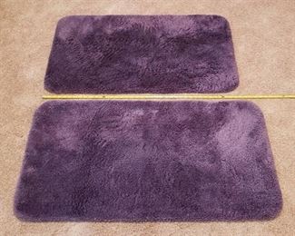 Lot of (2)Large Purple Bathroom Rugs
