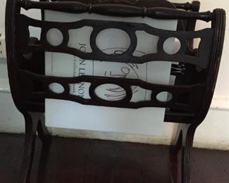 Victorian magazine rack, walnut