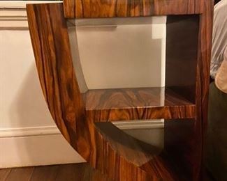 A pair of interesting Deco nightstands