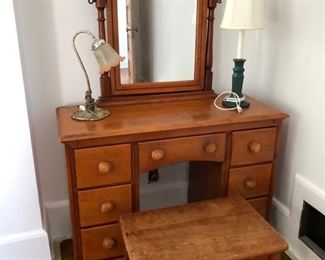 Child's dressing table with bench.
