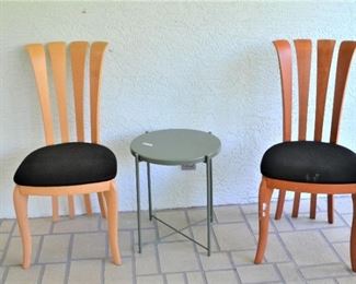 MODERN CHAIRS AND IKEA TABLE (ONE OF TWO)