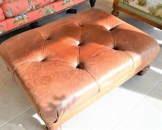 LEATHER HASSOCK TABLE