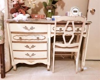 French Provincial Desk and Chair