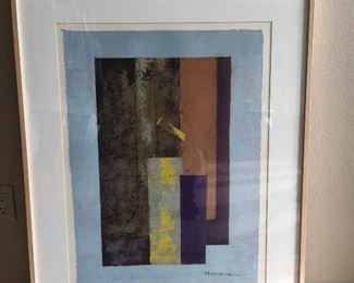 Paul Horiuchi "Concept in Yellow" Lithograph 31.75w x 39.5"h asking $600