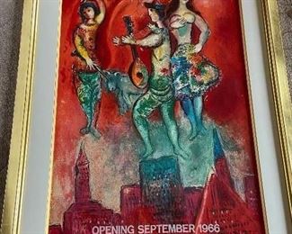 Chagall Metropolitan Opera orginal poster printed by Mourlot 36"w x 49.5"h asking $1280