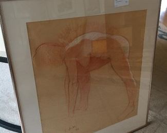 Framed Nude Study Scott de Montulzen (New Orleans) asking $75