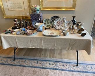 A variety of antique Asian porcelains and others