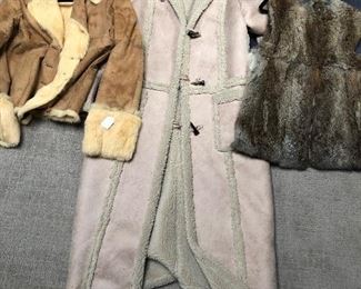 Sherling jackets  shown with fur vest