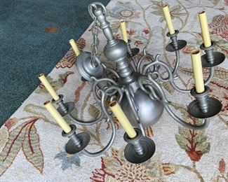 Pewter 8 arm chandelier asking $380
