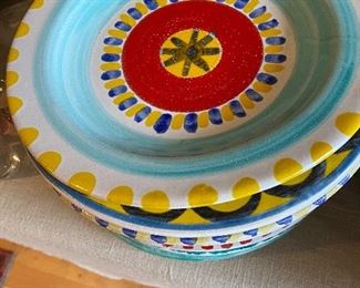 several bowls, plates, demi tasse cups, mugs and plates from Desimone of Italy, vintage and highly collectible a total of 61 pieces
