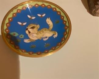 cloisonné dish askign $36