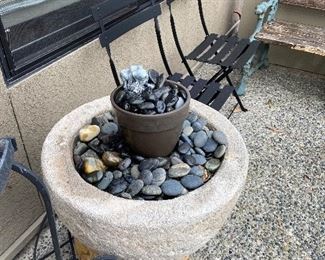 Cement bubbling fountain on pedestal asking $140