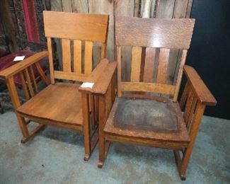 Pair of Mission style rockers 
$125