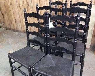 Set of 6 ladder back chairs 
$240