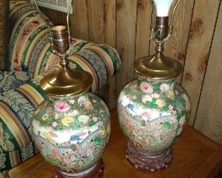 Pair of Rose Medallion Lamps
$120