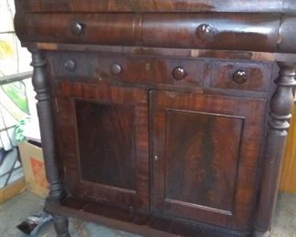 Flame mahogany Jackson Press with repairs $325