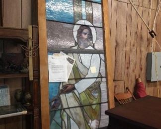 8 ft stained glass window by Lamb 
$1,500
