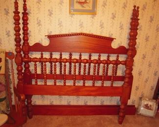 Mahogany bed made by The late Clyde Earls