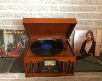 Vintage stereo repro...couldn't get the record player to work however...on the right...one of the best albums of all time..Bruce!