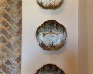 Again - Limoges 3 handpainted fish Rare because of the condition