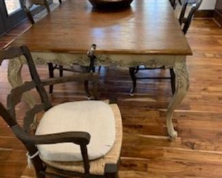 French Country Table with crank 6 chairs
Furniture by Restoration Hardware