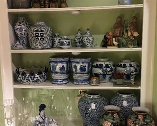 Blue and White Decorative Items