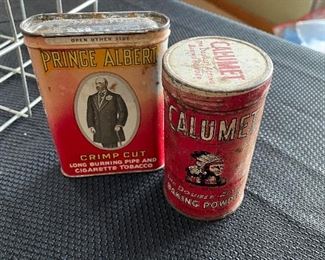 Prince Albert and Calumet tins.