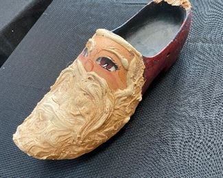 Antique Christmas wooden shoe.