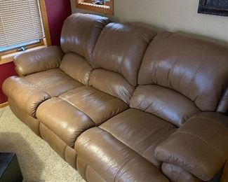 Leather sofa - both ends recline