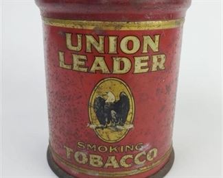Lot 184
Vintage Union Leader Tobacco Can