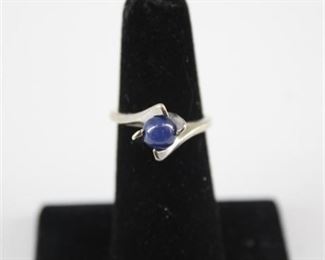 Lot 204-8
Sterling Silver Ring w/ Blue Star Sapphire Cabochon