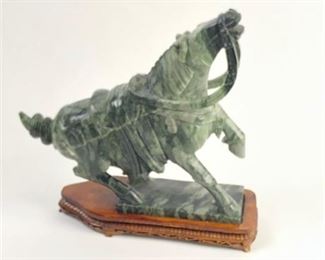 Lot 109d
Carved Jadeite Tang Dynasty Style War Horse