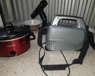 Crock pot $6.00  portable vacuum $5.00