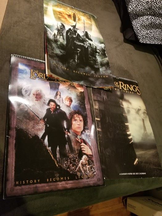 Lord of the rings poster calendars $3 each or $7 for all