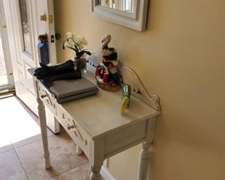 foyer table and mirror