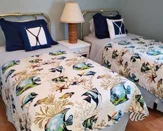 another twin bed set with bedding