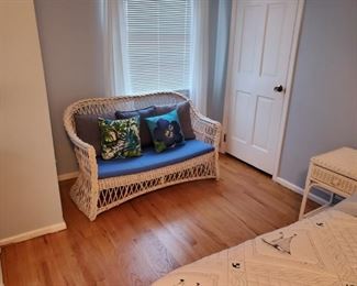 wicker accent sofa