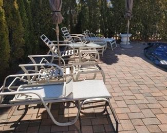 chaise lounges and cushions