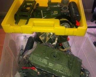Vintage toy army vehicles