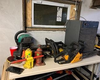 Chainsaws and floor jacks