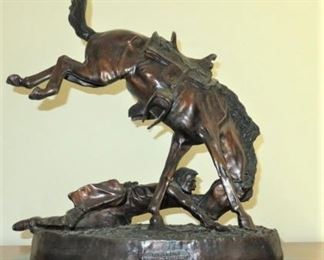 Frederick Remington Bronze Statue "Wicked Pony", Dedicated To Theodore Roosevelt 1905 