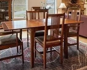 Stickley game / dining table with 4 chairs. Asking price of $3,750. This may be sold presale.