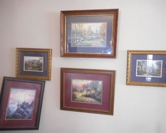 Lot of 5 framed Thomas Kincaid prints https://ctbids.com/#!/description/share/341224