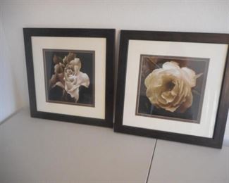 2 Framed Flower Pictures - 21" Wide https://ctbids.com/#!/description/share/341241