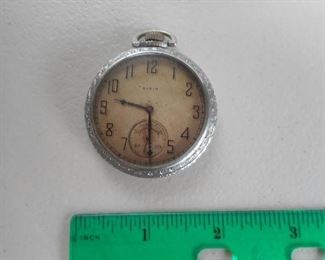 Antique Elgin I.W.C. Co. pocket watch - has seconds window https://ctbids.com/#!/description/share/342017